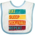 thumbnail image 3 of Inktastic Eat Sleep Pickleball Repeat Boys or Girls Baby Bib, 3 of 4