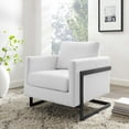 thumbnail image 2 of Accent Chair, Fabric, Metal Steel, Black White, Modern Contemporary Urban Design, Living Lounge Room Hotel Lobby Hospitality, 2 of 8