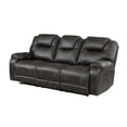 thumbnail image 4 of Lily 87 Inch Double Manual Recliner Sofa- Brown Microfiber- Solid Wood, 4 of 6