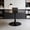 Black + MDF+Metal, variant on 42.1" Black Color Top Tulip Table, Mid-century Dining Table for 4-6 People - Round MDF Table Top (the tabletop consists of two panels), Pedestal Dining Table, End Table & Leisure Coffee Table