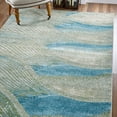thumbnail image 4 of 5â€™ x 8â€™ Blue Beige Abstract Waves Modern Area Rug, 4 of 5