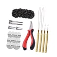 thumbnail image 4 of Herramienta para extensiones de cabello con 500 anillos de silicona para aficionados al bricolaje y peluquería. Color 1, 4 of 9