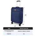 thumbnail image 5 of New York Xpress 20" Softside Carry on Luggage for Airplane Expandable Spinner Suitcase with TSA Lock, Navy, Xj1907, 5 of 10