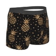 thumbnail image 4 of Uemuo Gold Glitter Pineapples Pattern Men's Boxer Briefs,Trunk Anti-Chafing,Comfortable, Durable, and Stylish Underwear-Large, 4 of 9