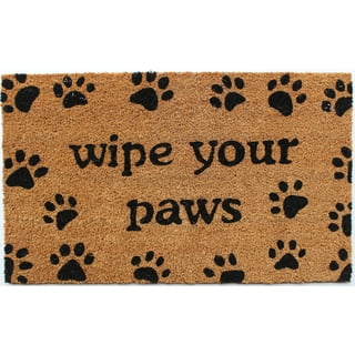 Mainstays Recycled Rubber Sisal Soho Paw Doormat, 18 x 30