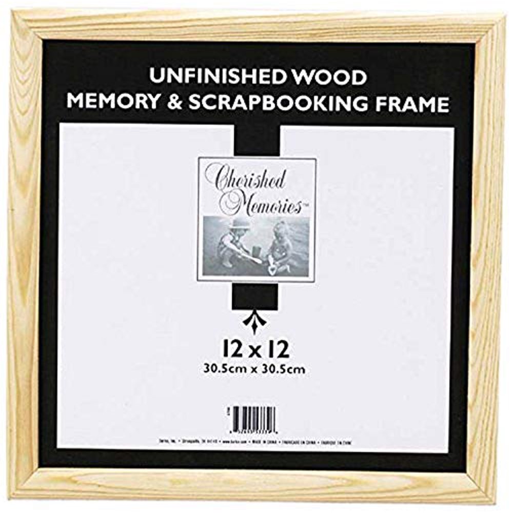 Darice 12x12 Unfinished Memory Frame,Brown