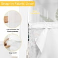 thumbnail image 3 of Summer Eucalyptus No Hooks Shower Curtain with Snap-in Liner Starfish Shell Green Leaf Ocean Vintage Shower Curtains for Bathroom, Waterproof, Easy Install, Washable 36"x78", 3 of 9