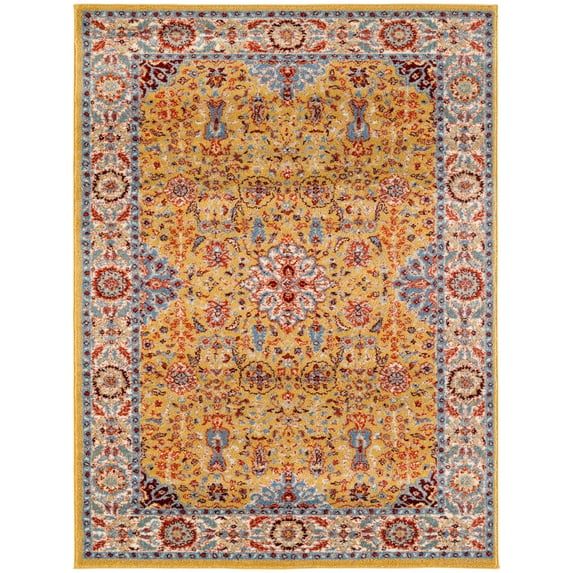 Sanya 7 Gold Power-Loomed Area Rug 2'x3'