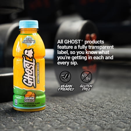 GHOST® HYDRATION ZERO SUGARS SPORTS DRINK, ORANGE SQUEEZE, 16.9 FL OZ