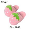 thumbnail image 7 of Vjnyvs Women's Winter Warm Slippers Cute Comfortable Strawberry Slippers Kawaii Fruit Fuzzy Plush Slipper Warm Cotton Slippers Indoor Home Cotton Slippers, 7 of 7