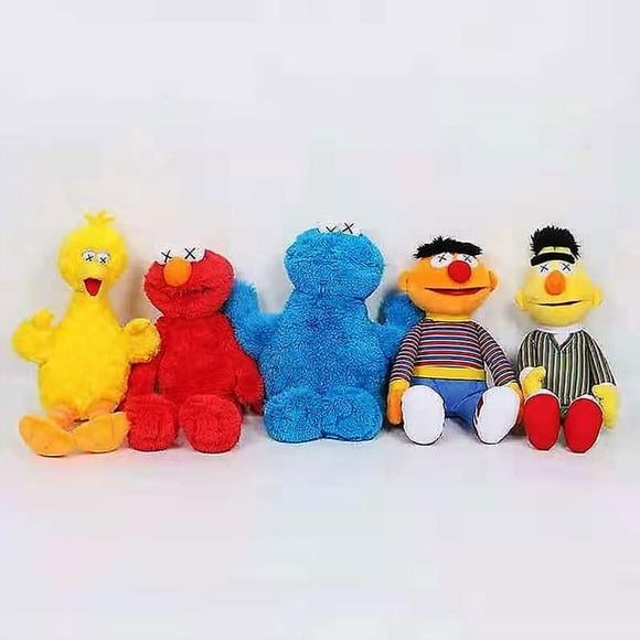Blue Sesame Street Elmo Cookie Doll Kids Plush Toy by Kaws