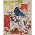 thumbnail image 2 of Edvard Munch 12x14 Gold Ornate Wood Frame and Double Matted Museum Art Print Titled - The Death of the Bohemian (1915-20), 2 of 4