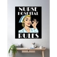 thumbnail image 2 of Nurse Hospital Rules Poster Wall Art, Modern Wall Decor, 16x24 UNFRAMED, 2 of 3
