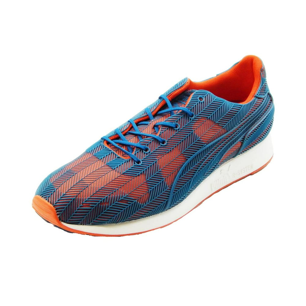 blue and orange puma