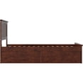 thumbnail image 3 of HomeStock Medieval Moods Twin Solid Wood Platform Bed with Matching Footboard & Storage Drawers in Walnut, 3 of 10