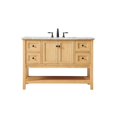 thumbnail image 3 of Elegant Decor Metropolis 48" Aluminum MDF Single Bathroom Vanity in Natural Wood, 3 of 8
