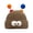Brown, variant on Adult Knitted Hat with Cartoon Monsters Winter Student Outdoor Cycling Skiing Climbing Hat Cold Weather Keep Warm Hat