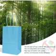 thumbnail image 3 of IN-JOOYAA Gift Bags Small Size Kraft Paper Gift Bags with Handles 12 Pcs (Light Blue, 5 x 3.1 x 8.2 in), 3 of 6