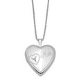 thumbnail image 1 of FB Jewels Sterling Silver Rhodium-plated 20mm Mom with Diamond Heart Locket, 1 of 1