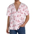 thumbnail image 1 of Fotbe Baby Salamander Camisa Estampada de Manga Corta para Hombre, Casual de Verano, Estilo Playero, Sin Arrugas-Medium, 1 of 5