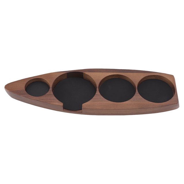 Coffee Tamper Holder, Coffee Tamper Base Anti Scratch Polished Lightweight Rounded Corners For Restaurants Walnut Large For 58mm/2.3in