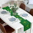 thumbnail image 4 of JOOCAR St. Patrick's Day Table Runner, Plaid Gold Edge Shamrock 13x72 Inch Table Runner for St. Patrick's Day Kitchen Dining Table Table Holiday Decoration, 4 of 5