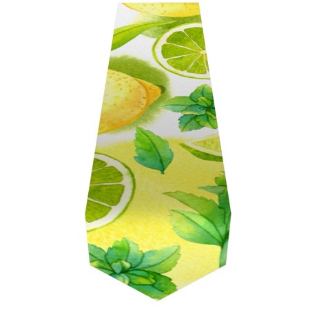 

OWNTA Watercolor Lemon Fruit Leaves Pattern Elegant Polyester Table Runner Perfect for Your Tables - Dining Table Decoration
