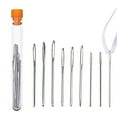thumbnail image 1 of Cosmug 9PCS Large Eye Blunt Needles,Stainless Steel Yarn & Knitting Needles in Storage Tube,Silver,1 Set, 1 of 2
