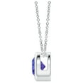thumbnail image 2 of ANGARA Natural Bezel-Set Round Tanzanite Solitaire Pendant in 14K White Gold for Women (Size-4mm) | December Birthstone, Birthday, Anniversary, Jewelry Gift for Women | Natural Tanzanite Necklace, 2 of 10