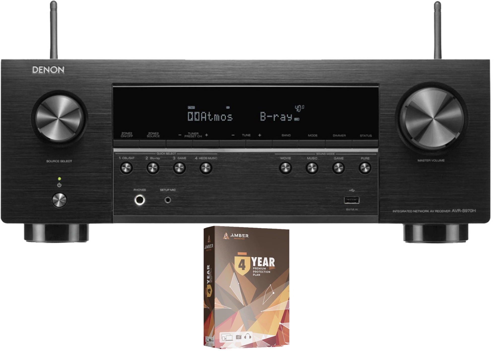 Denon AVR-X2700H 7.2-Channel 8K Ultra HD Home Theater Receiver, 3D