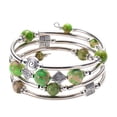 thumbnail image 1 of asddcavvf Hand Multilayer Bracelet Volcanic Stone Turquoise Tiger Eye Spiral Memory Bracelet, 1 of 6