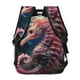 thumbnail image 4 of Disketp Ocean Seahorse Mochila Estampada para Hombre y Mujer – Mochila Ligera Clásica con Múltiples Bolsillos para Universidad, Trabajo y Viajes-One Size, 4 of 5