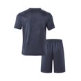 thumbnail image 6 of JAJAHO Mens Summer 2 Piece Outfits Short Sleeve Loose Fit T Shirt And Drawstring Shorts Set Comfortable Athletic Casual Wear Solid Color Cozy Outfit, 6 of 9