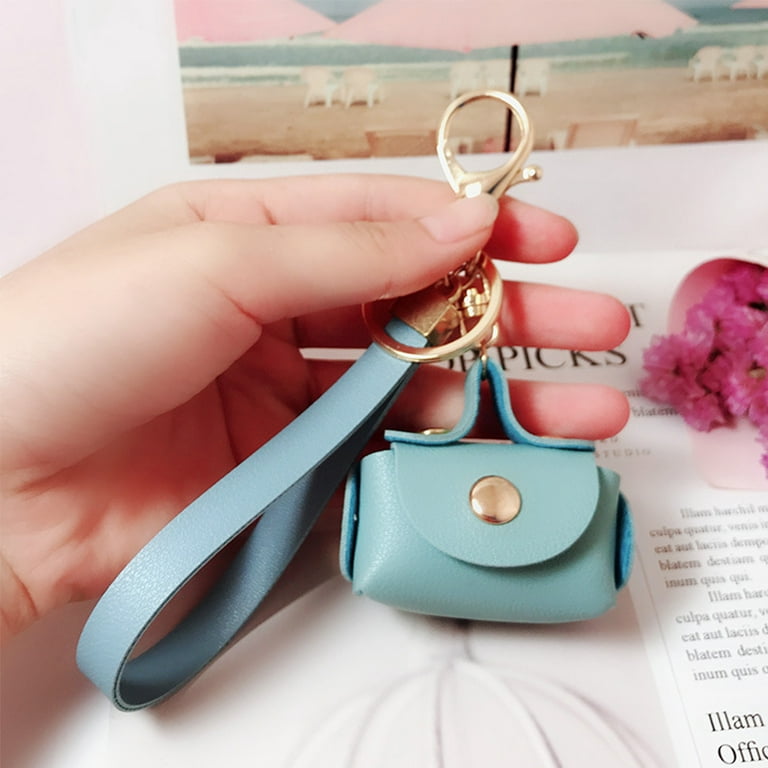 Cute Lovely Car Keychain Accessories Women Keyring Bag Keychains Purse  Pendant Mini Bag Keychain BLUE