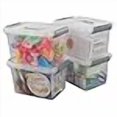 thumbnail image 3 of Jekiyo Bac de Rangement en Plastique Transparent, 6 Pintes avec Couvercle, 4 Packs, 3 of 4