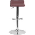 thumbnail image 3 of Bowery Hill 22.75" Contemporary Vinyl Adjustable Backless Bar Stool in Red, 3 of 5