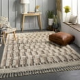 thumbnail image 3 of Hauteloom Monifieth Wool Living Room, Bedroom Area Rug - Bohemian, Transitional - High Pile - Dark Brown, Dusty Pink, Cream - 18" x 18" Sample, 3 of 10