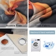 thumbnail image 4 of Burnt Orange Grey Modern Art Blackout Curtains for Bedroom/Living Room, Thermal Insulated Kitchen Curtains, Abstract Art Grommet Darkening Window Treatment Drapes 52"x84"x2, 4 of 8