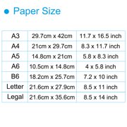 Uxcell Colored Copy Paper 8.3x11.7 80gsm Light Blue 25 Sheets