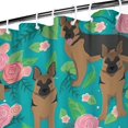 thumbnail image 3 of German Shepherd Dog and Flower Shower Curtain 36"x72" ,Bathroom Decorative Shower Curtains Set with 12 Hooks,Modern Waterproof Washable Shower Curtain, 3 of 6