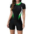 thumbnail image 1 of FhsagQ Ensembles de Maillots de Bain pour Femmes Jeu de Rôle Cop Femmes Mode Décontractée Fermeture Éclair Ajusté Sport Plage Course Rayé Surf Tenue Maillot de Bain Maillots de Bain pour Femmes Ensembles de Maillots de Bain pour Femmes Culottes Vert G, 1 of 8