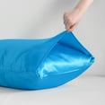 thumbnail image 4 of Ntbay 2 Pack Silky Satin Standard Pillowcases for Hair and Skin, Luxury and Soft Pillow Cases with Envelope Closure, 20" x 26", Royal Blue, 4 of 6