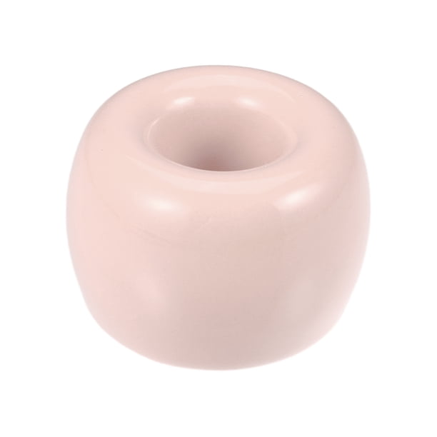 Toothbrush Holder, Round Mini Ceramic Toothbrush Holder Electric Toothbrush Holder, Pink, 1.65x1.18, for Bathroom