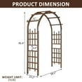 thumbnail image 6 of Ktaxon 7' Wooden Arbor Garden Arbor Trellis Arch Outdoor Backdrop Stand Archway for Plants Wedding, Vertical grid-shaped, 6 of 8
