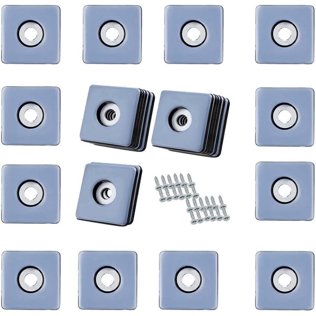 ZHAOCHENG GROOFOO - Paquete de 24 deslizadores de teflón autoadhesivos de 25 x 25 mm para muebles de alta resistencia, superficie deslizante de PTFE para facilitar el movimiento de muebles pesados y a