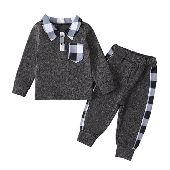 Sngxgn Toddler Baby Boy Clothes Long Sleeve Tops Sweatshirt   Sweatpants Little Boy Fall Winter Outfits Set(A,100)