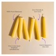 Beeswax Shabbat Candles (Pack) All Natural Dipped 100 Pure Tapers, (4