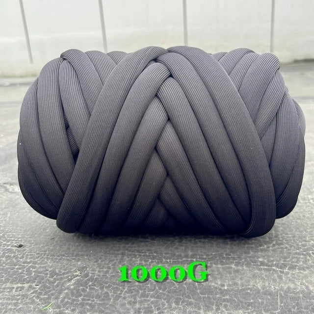 New Striped Core Spun Crochet Yarn Ice Silk Feeling Polyester Cotton Rope for Handbag Pet Nest Fashion Home Decoration