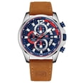 thumbnail image 3 of Watches For Men Top Brand Luxury Quartz Fashion Casual Wrist Watch Brown Leather Strap Chronograph Relogio Masculino Wristwatch, 3 of 5