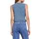 thumbnail image 3 of CHALECO DE MEZCLILLA SIN MANGAS CON CUELLO EN V Y BOLSILLOS CON SOLAPA PARA MUJER INSPIRE CHIC S Azul, 3 of 6